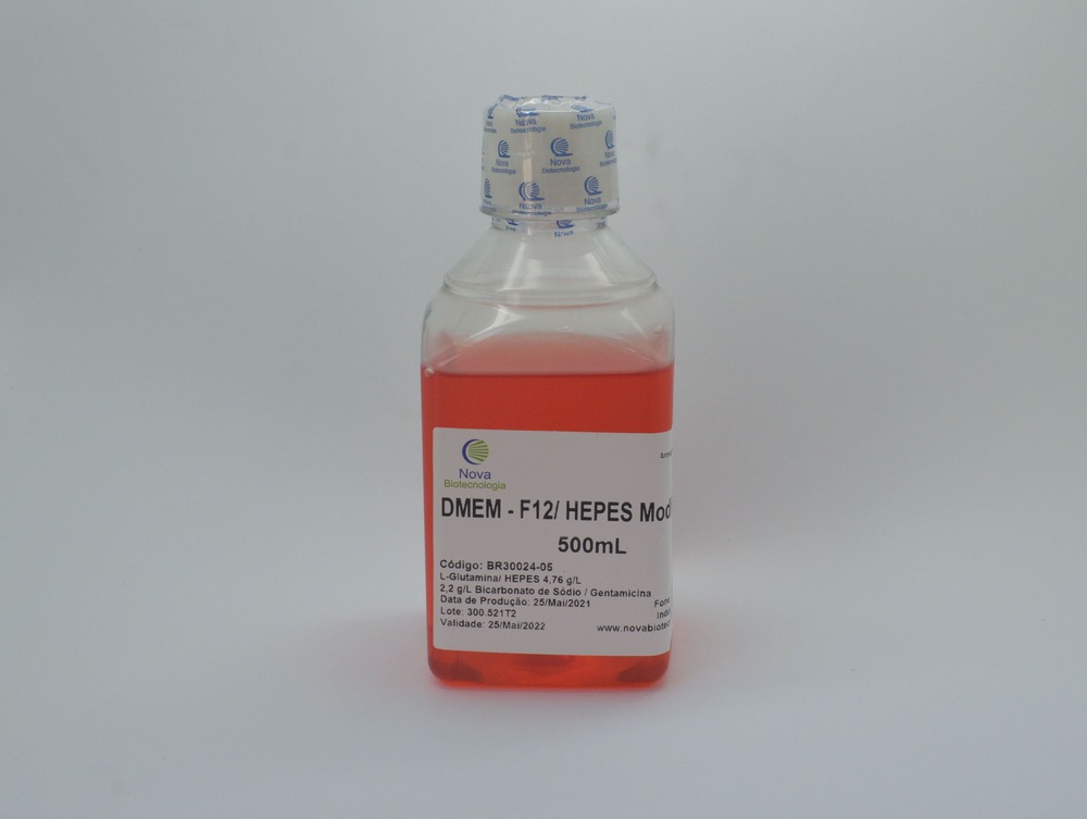 DMEM F-12 com HEPES - Gentamicina (80mg/2mL), Bicarbonato de sódio BR30024-05 - Customizado